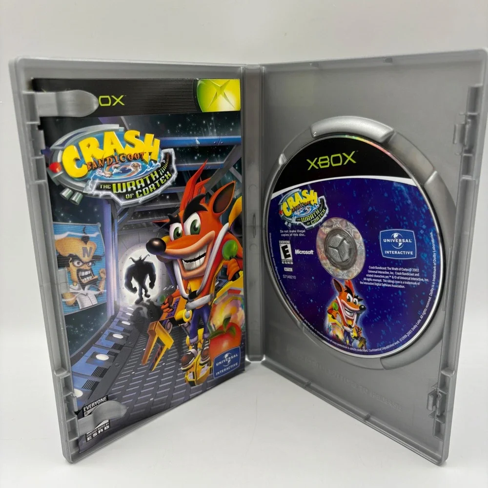 Microsoft Crash Bandicoot The‎ Wrath of Cortex Xbox Silver Good Platinum